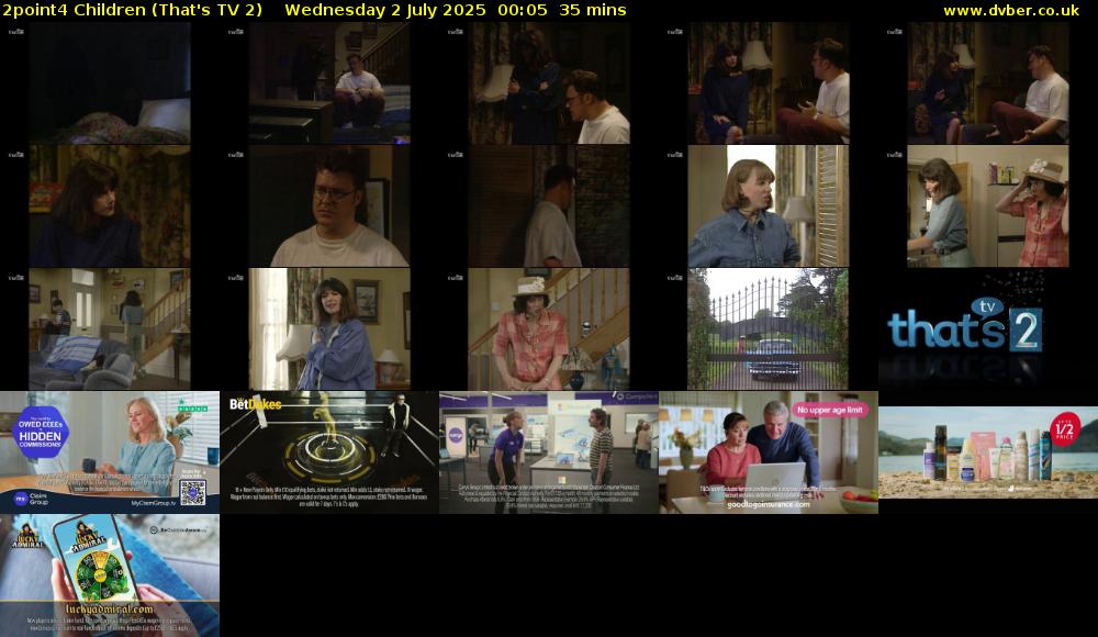 2point4 Children (That's TV 2) Wednesday 2 July 2025 00:05 - 00:40
