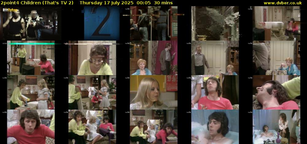 2point4 Children (That's TV 2) Thursday 17 July 2025 00:05 - 00:35