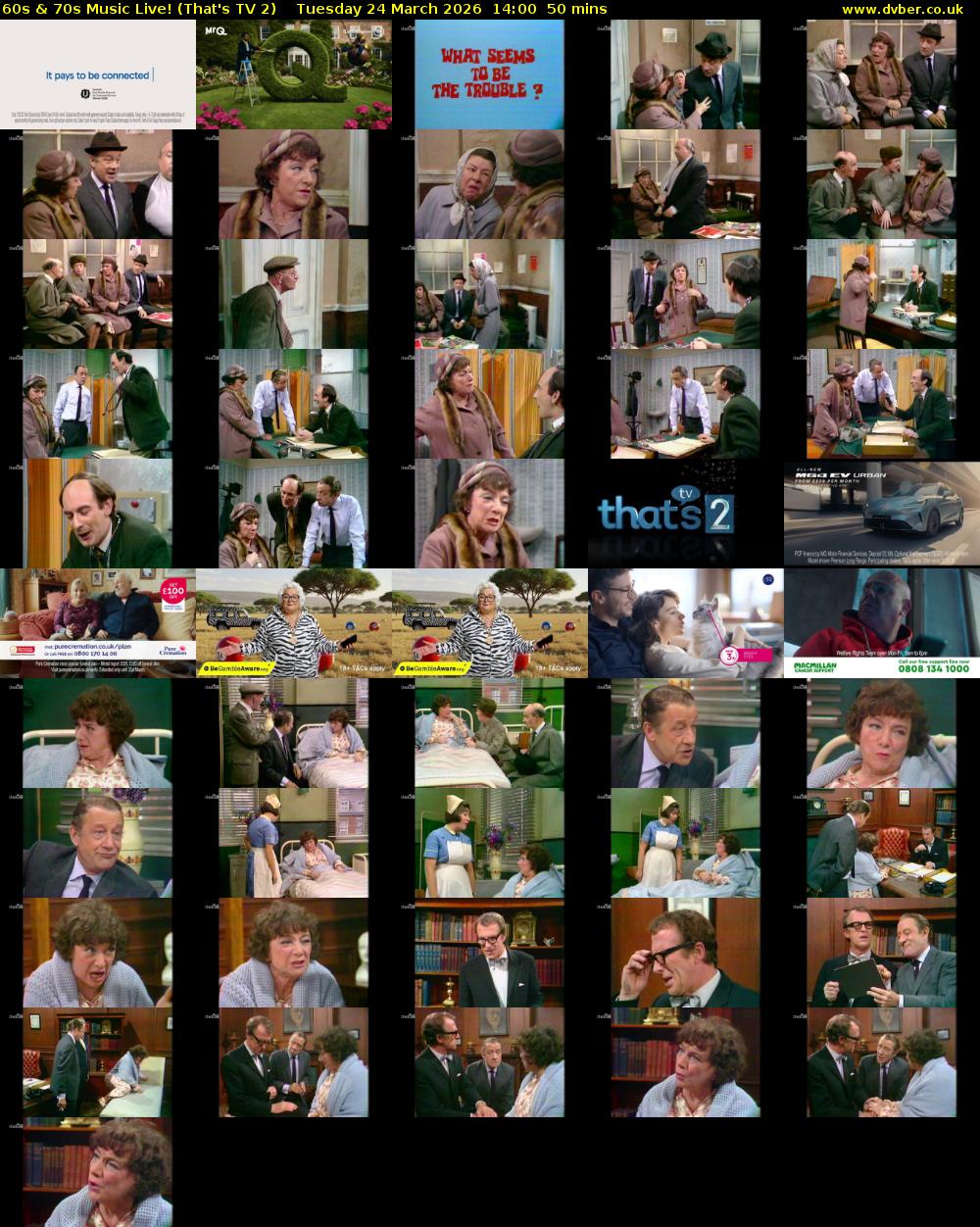 60s & 70s Music Live! (That's TV 2) Tuesday 24 March 2026 14:00 - 14:50