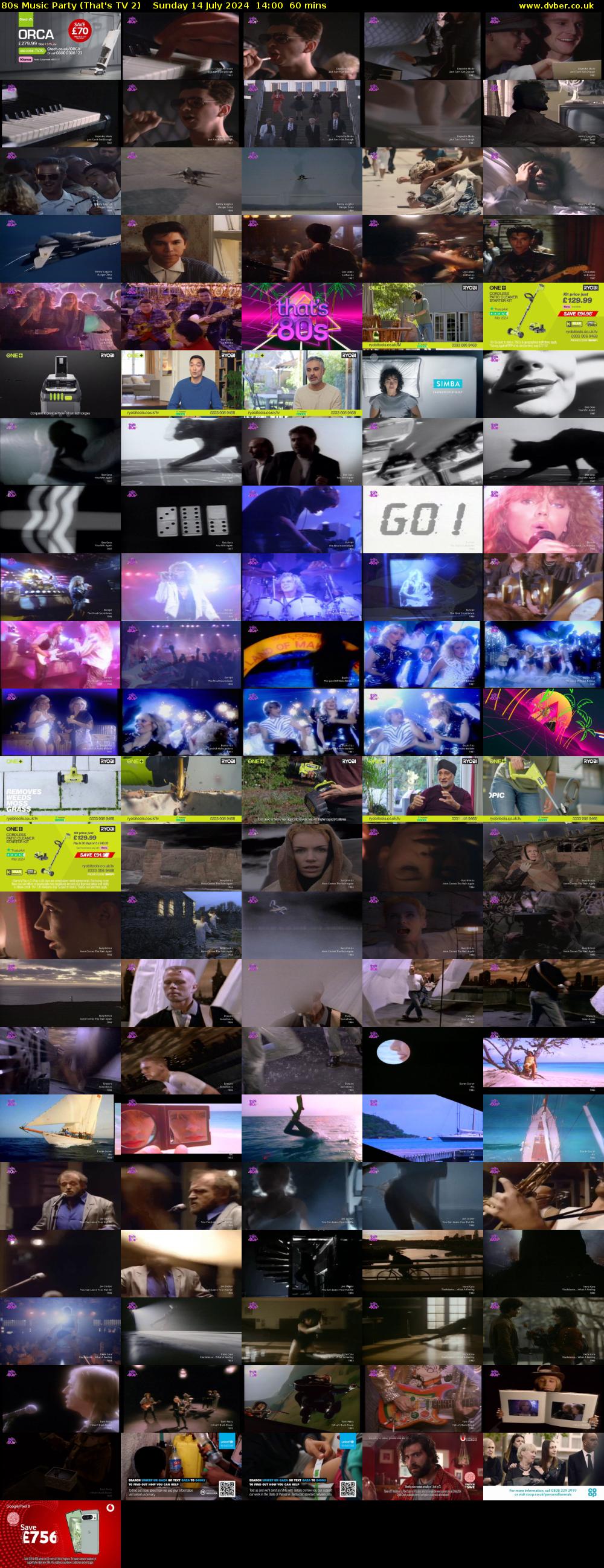 80s Music Party (That's TV 2) Sunday 14 July 2024 14:00 - 15:00