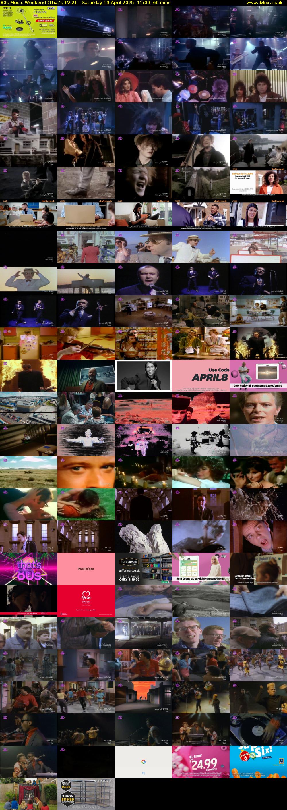 80s Music Weekend (That's TV 2) Saturday 19 April 2025 11:00 - 12:00