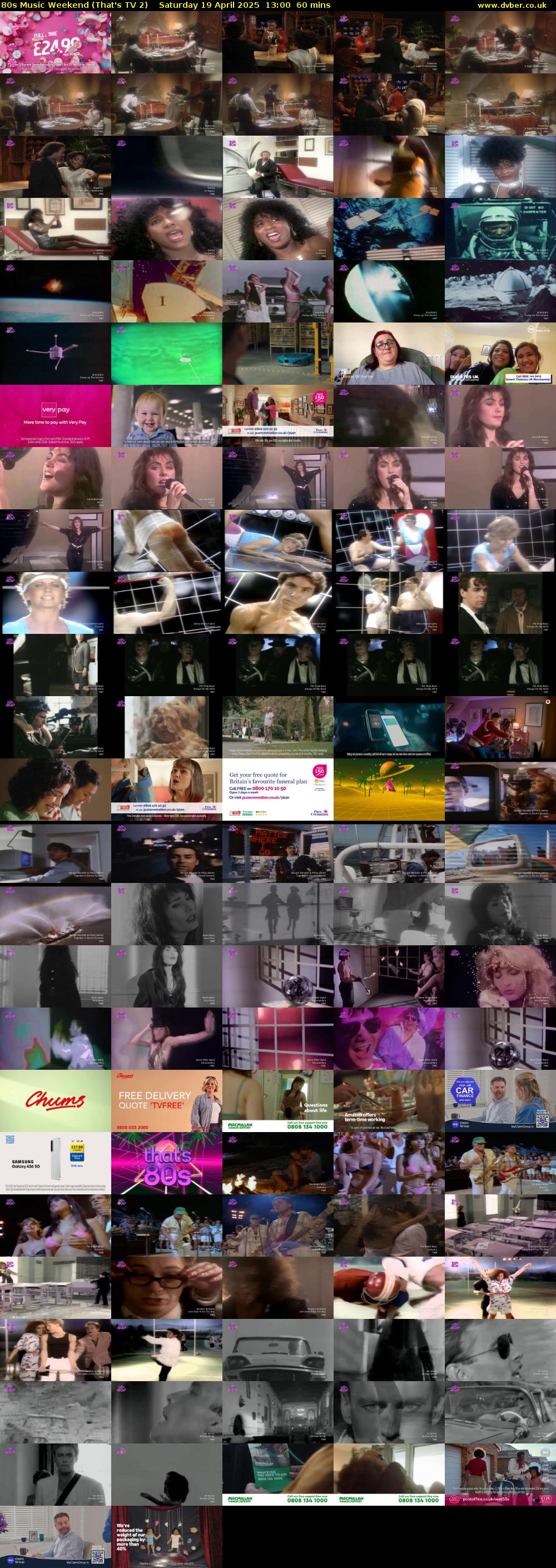 80s Music Weekend (That's TV 2) Saturday 19 April 2025 13:00 - 14:00
