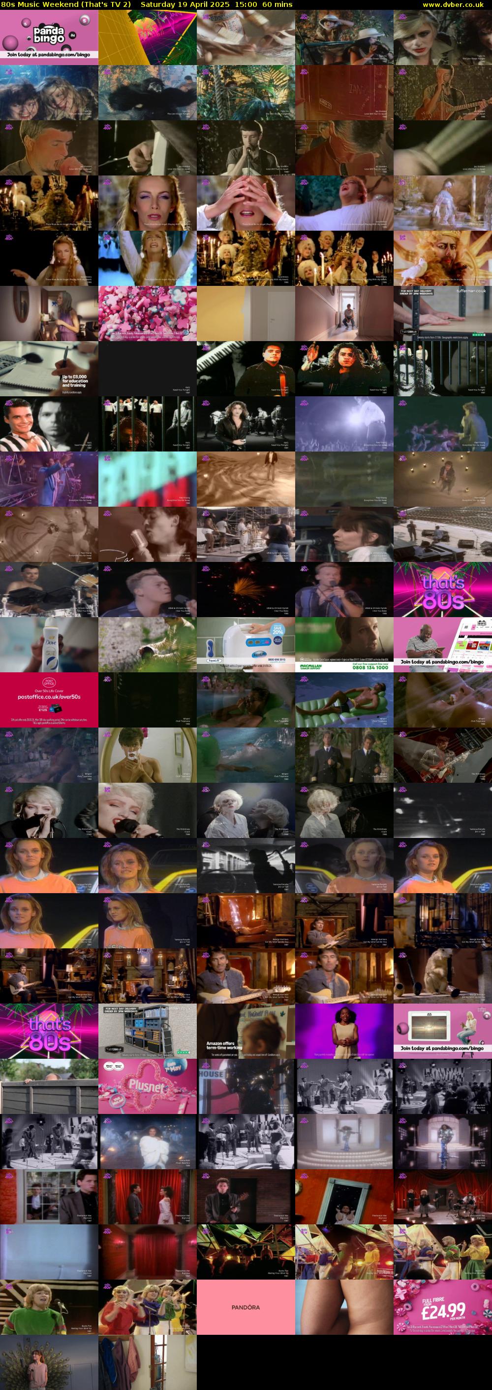 80s Music Weekend (That's TV 2) Saturday 19 April 2025 15:00 - 16:00