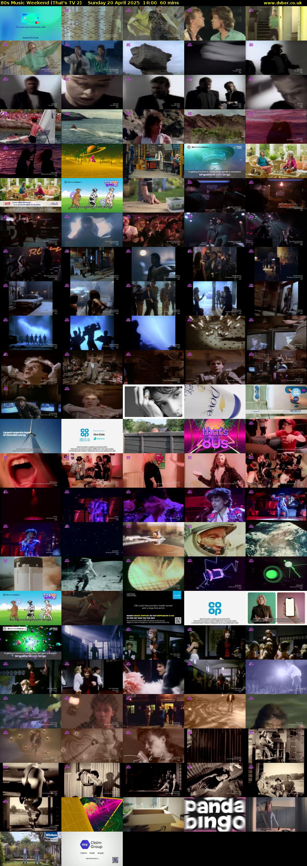 80s Music Weekend (That's TV 2) Sunday 20 April 2025 14:00 - 15:00