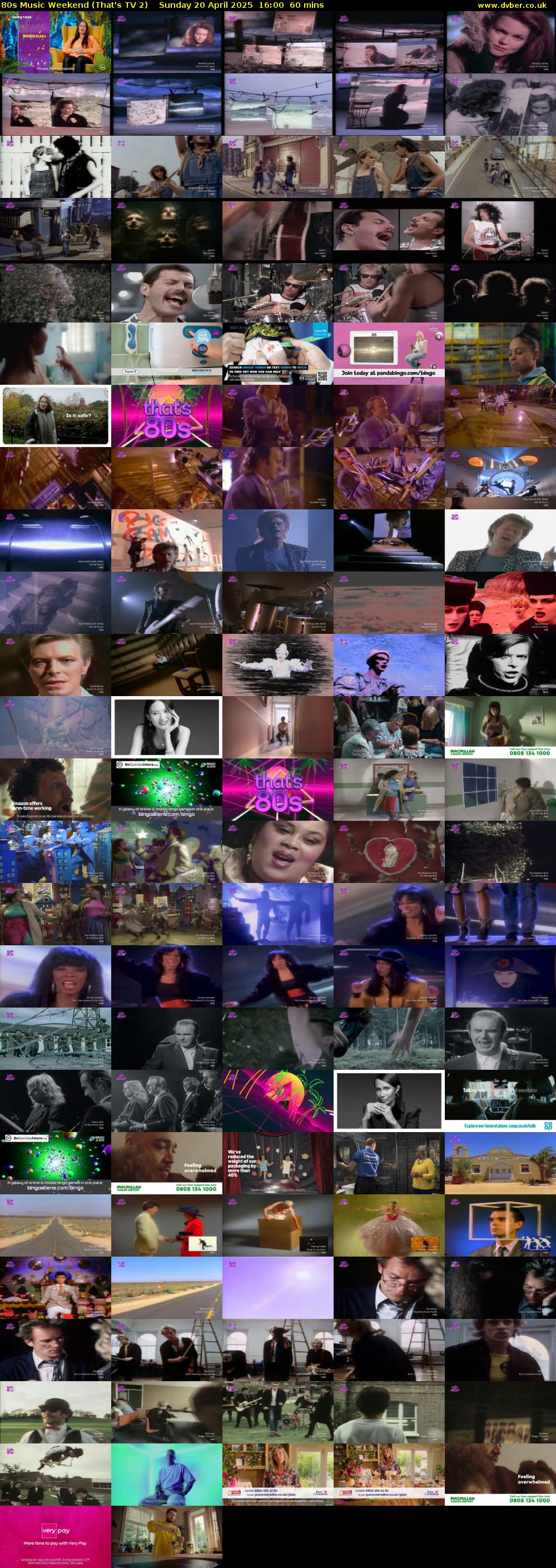 80s Music Weekend (That's TV 2) Sunday 20 April 2025 16:00 - 17:00