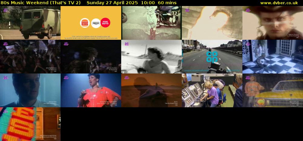 80s Music Weekend (That's TV 2) Sunday 27 April 2025 10:00 - 11:00