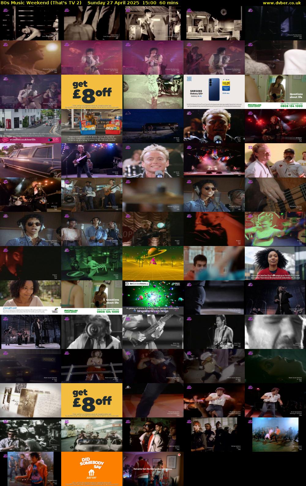 80s Music Weekend (That's TV 2) Sunday 27 April 2025 15:00 - 16:00
