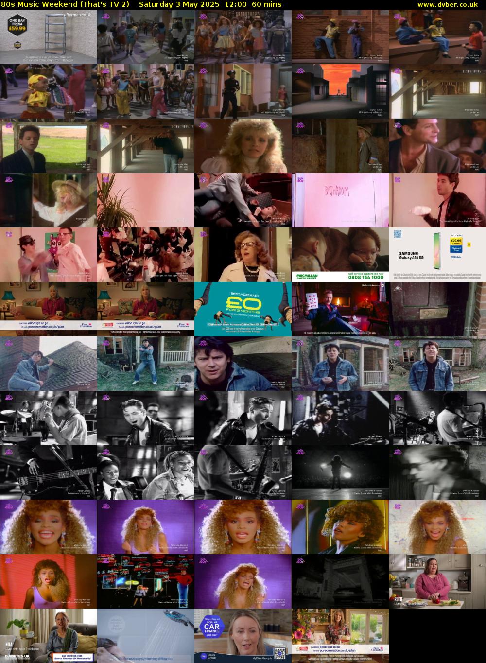80s Music Weekend (That's TV 2) Saturday 3 May 2025 12:00 - 13:00