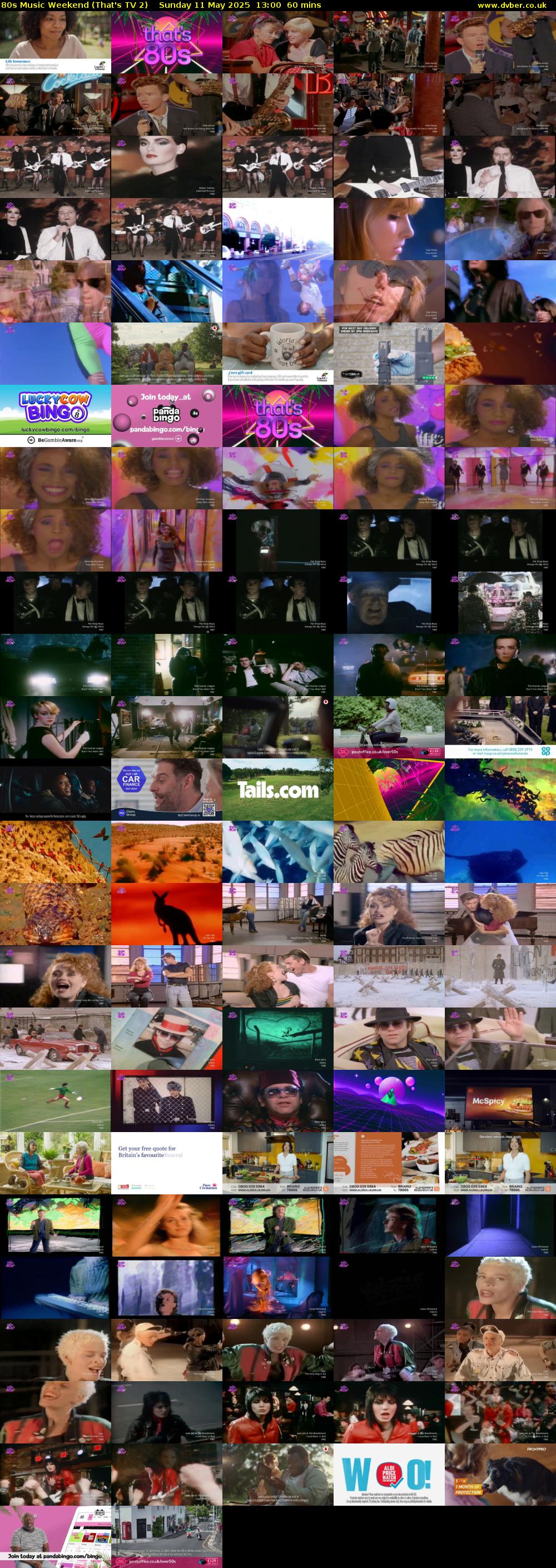 80s Music Weekend (That's TV 2) Sunday 11 May 2025 13:00 - 14:00