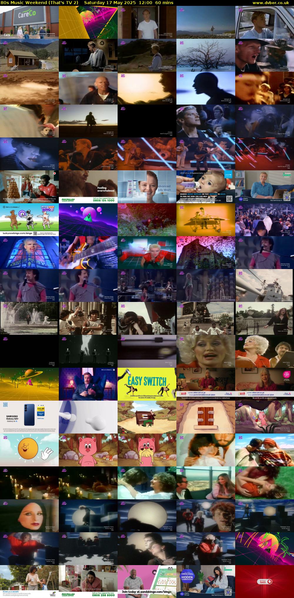 80s Music Weekend (That's TV 2) Saturday 17 May 2025 12:00 - 13:00