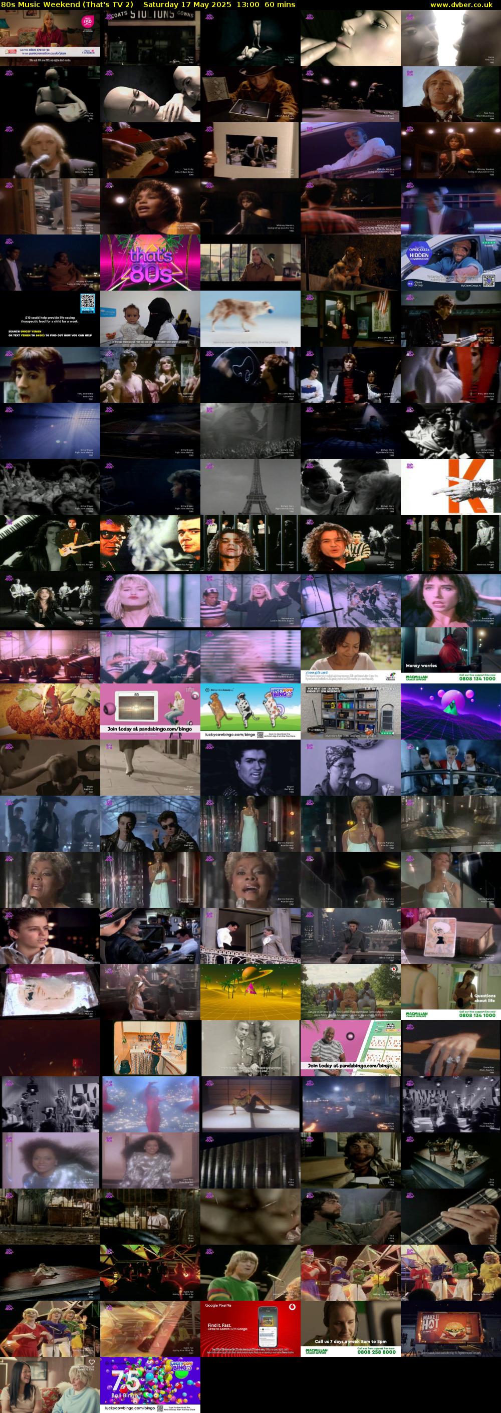 80s Music Weekend (That's TV 2) Saturday 17 May 2025 13:00 - 14:00
