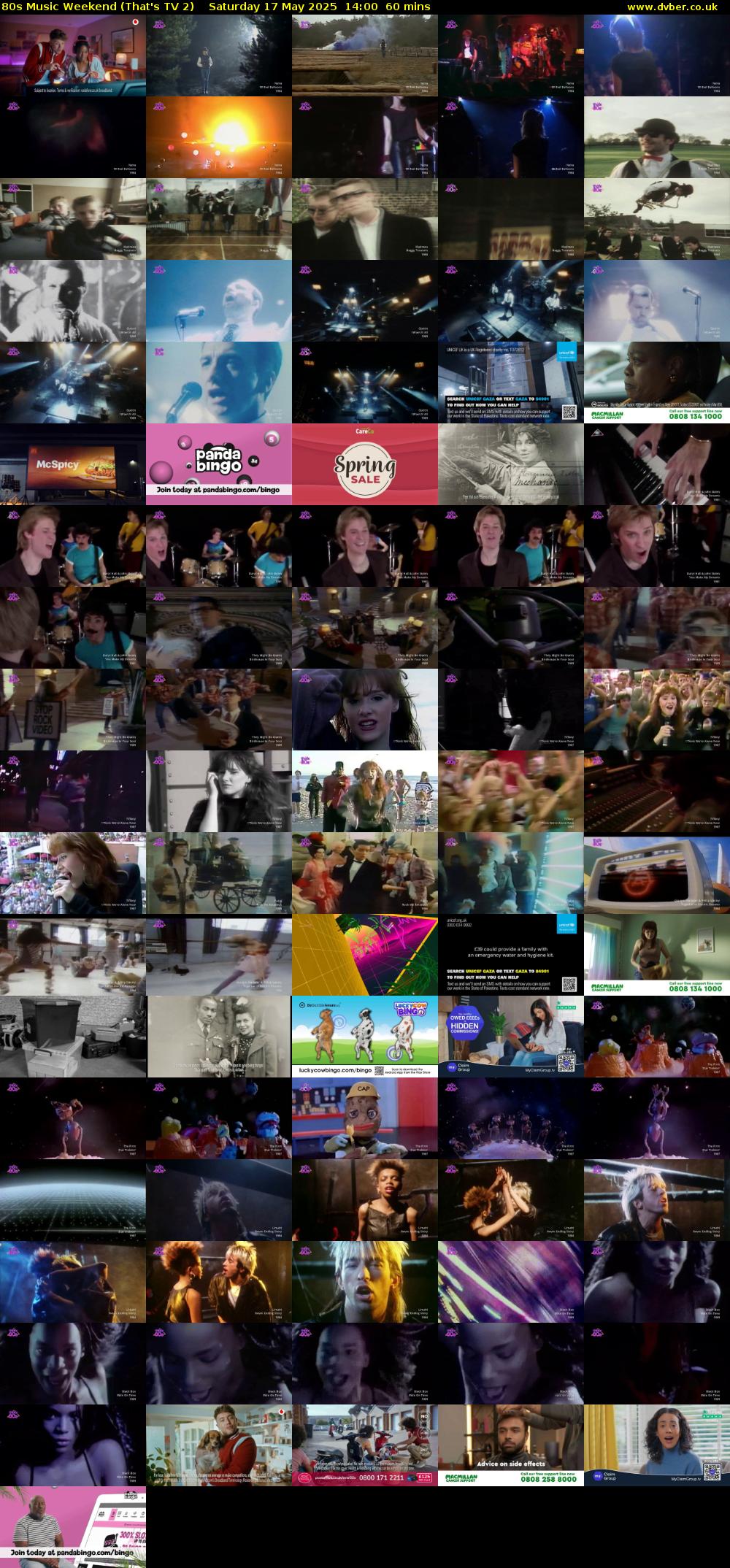 80s Music Weekend (That's TV 2) Saturday 17 May 2025 14:00 - 15:00