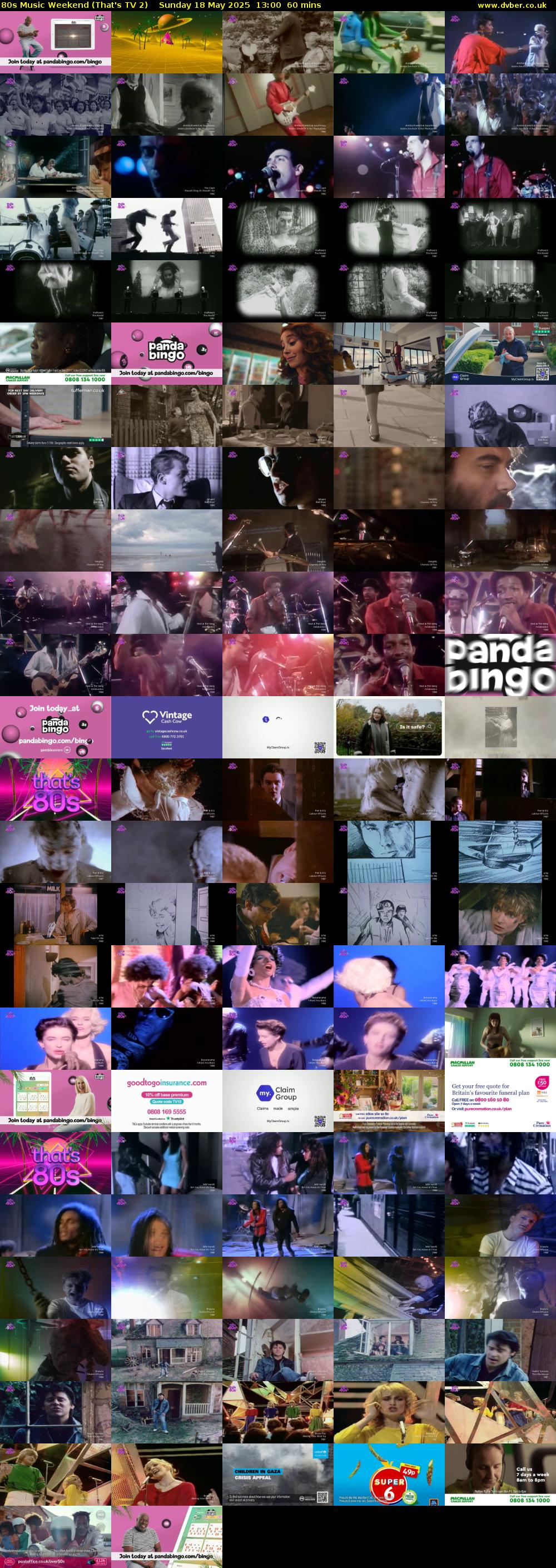 80s Music Weekend (That's TV 2) Sunday 18 May 2025 13:00 - 14:00