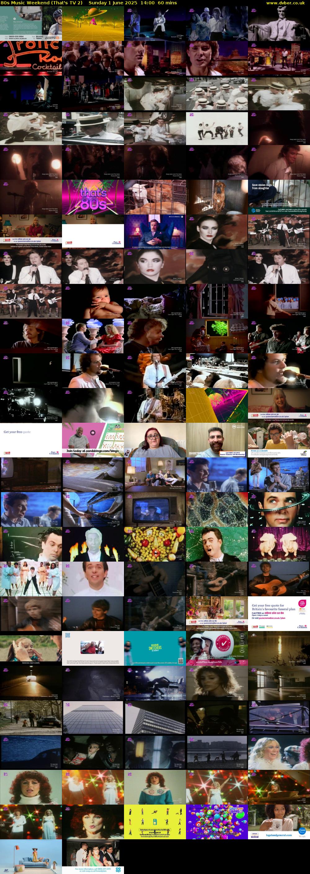 80s Music Weekend (That's TV 2) Sunday 1 June 2025 14:00 - 15:00