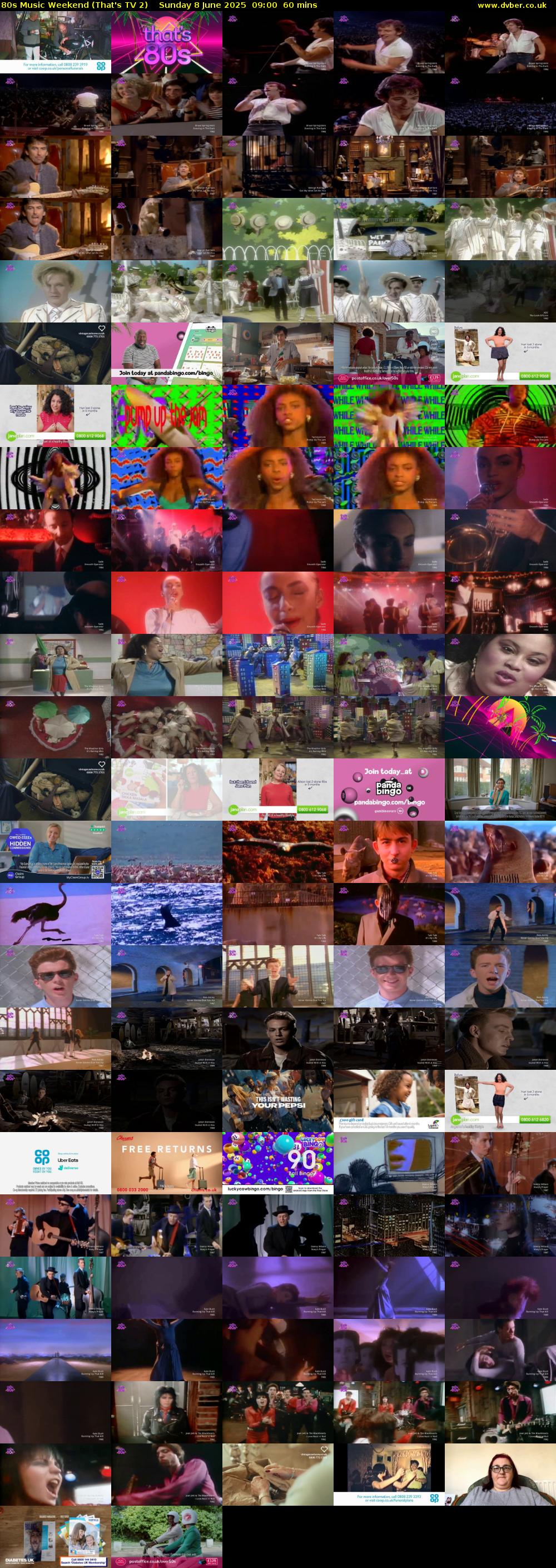 80s Music Weekend (That's TV 2) Sunday 8 June 2025 09:00 - 10:00