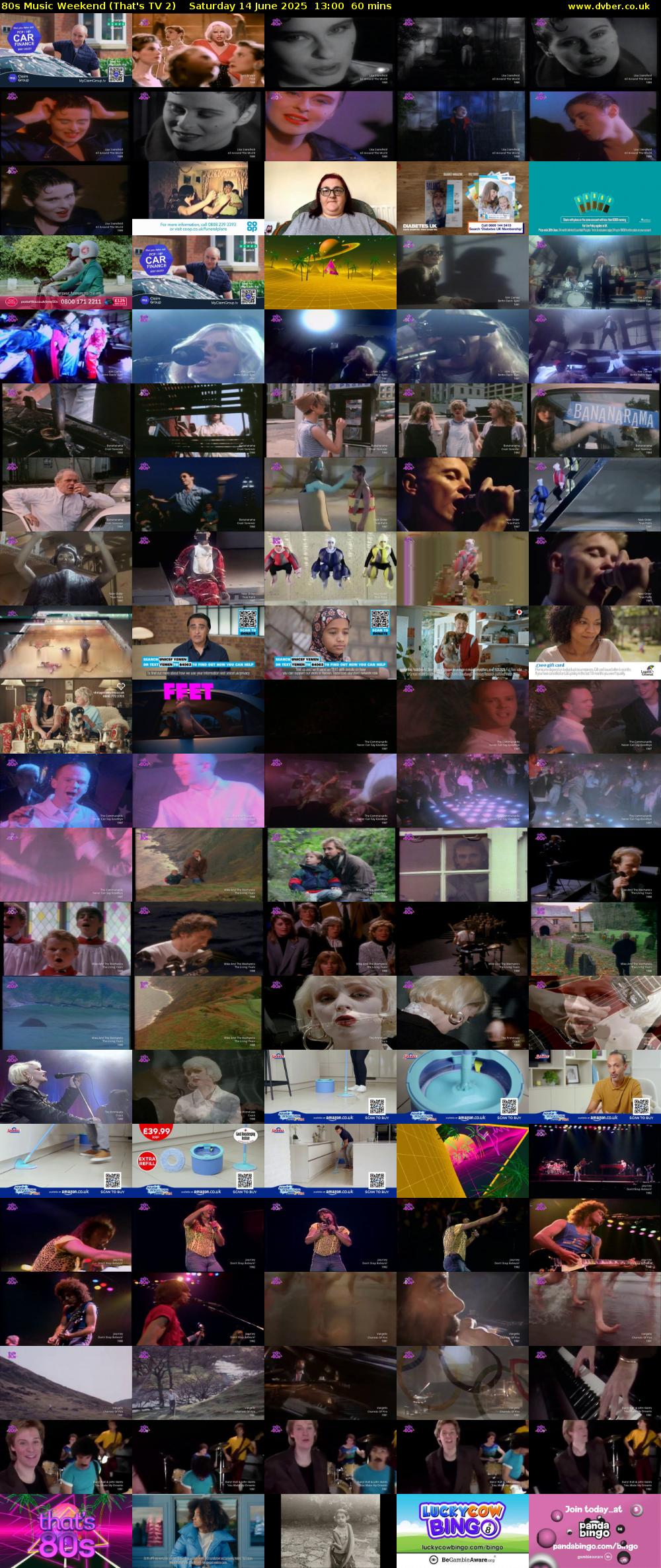 80s Music Weekend (That's TV 2) Saturday 14 June 2025 13:00 - 14:00