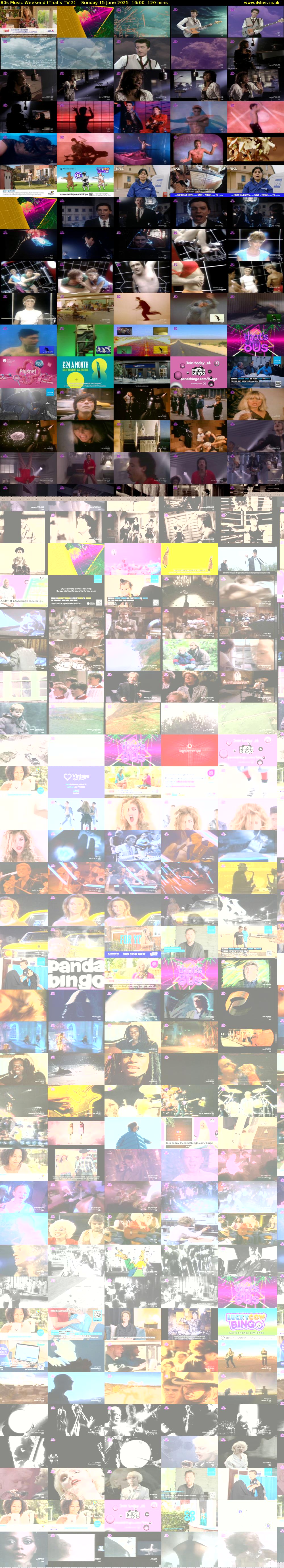 80s Music Weekend (That's TV 2) Sunday 15 June 2025 16:00 - 18:00