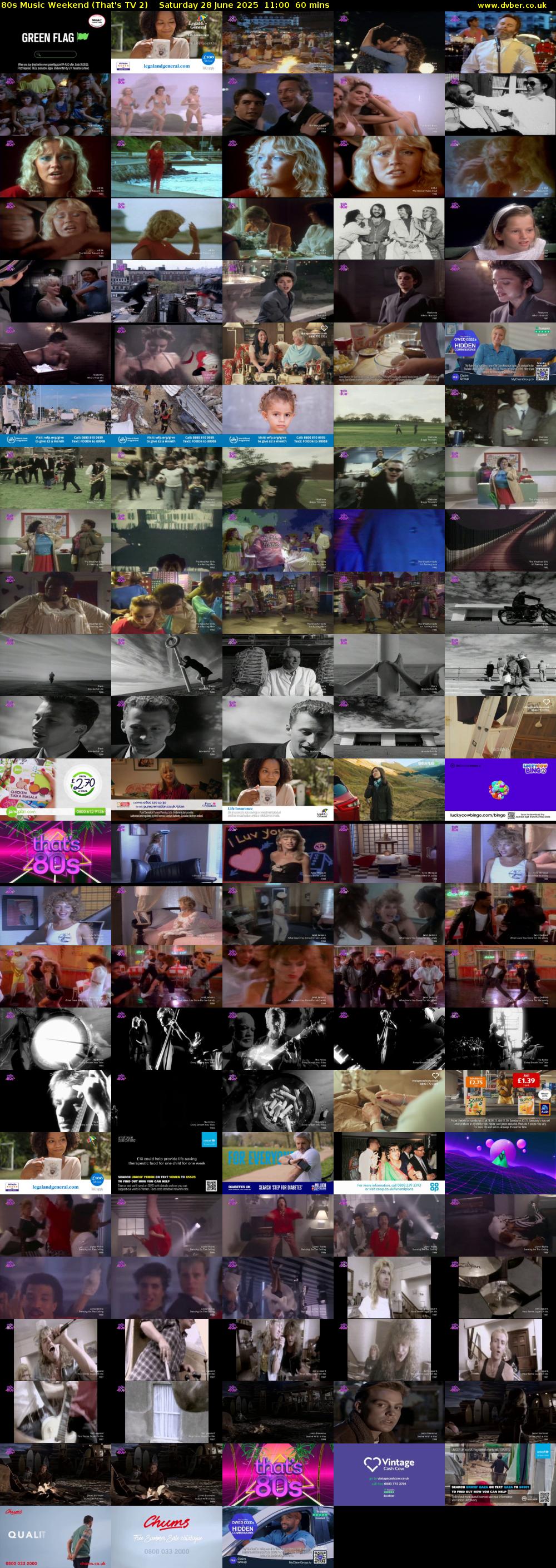 80s Music Weekend (That's TV 2) Saturday 28 June 2025 11:00 - 12:00
