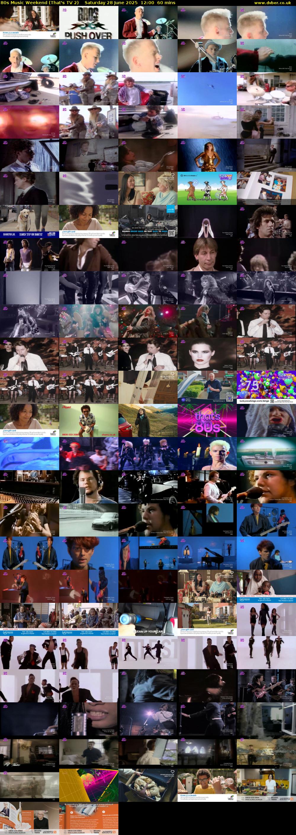 80s Music Weekend (That's TV 2) Saturday 28 June 2025 12:00 - 13:00