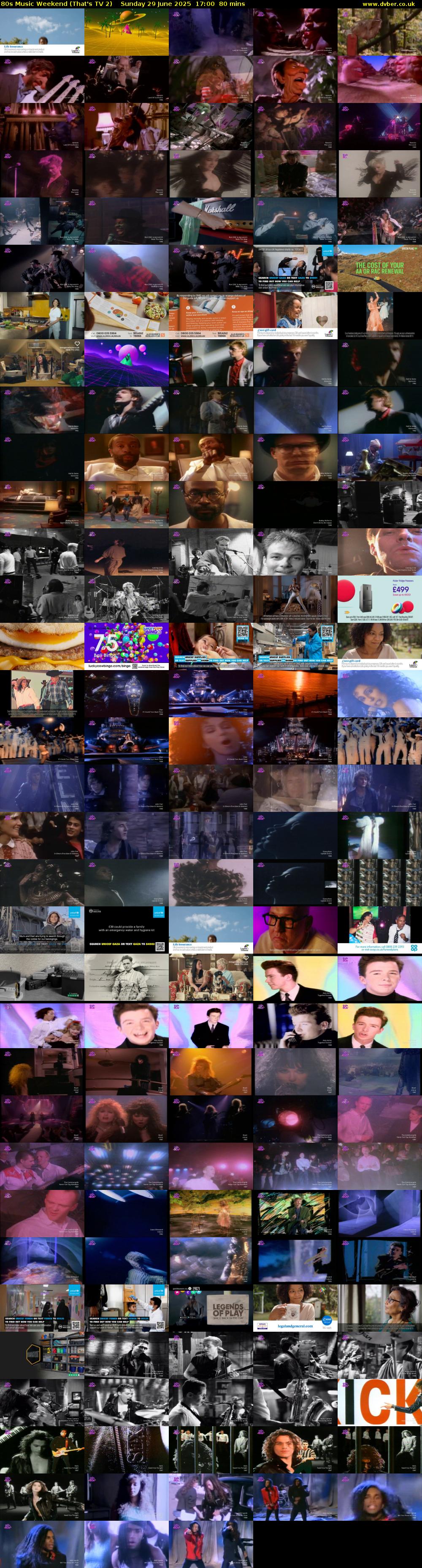 80s Music Weekend (That's TV 2) Sunday 29 June 2025 17:00 - 18:20