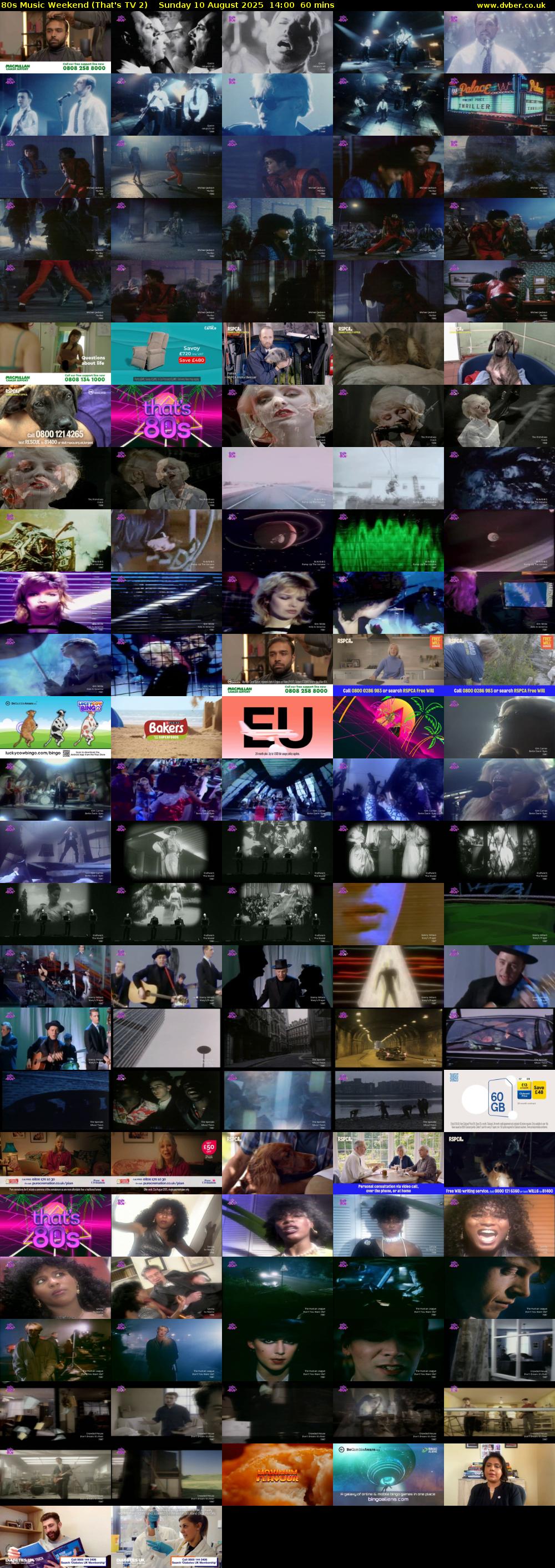 80s Music Weekend (That's TV 2) Sunday 10 August 2025 14:00 - 15:00
