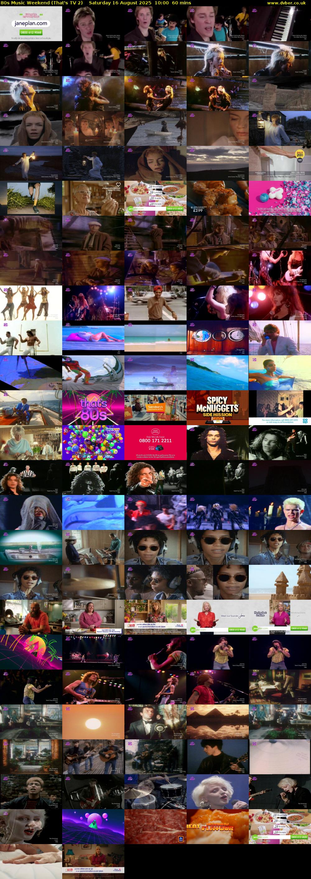 80s Music Weekend (That's TV 2) Saturday 16 August 2025 10:00 - 11:00