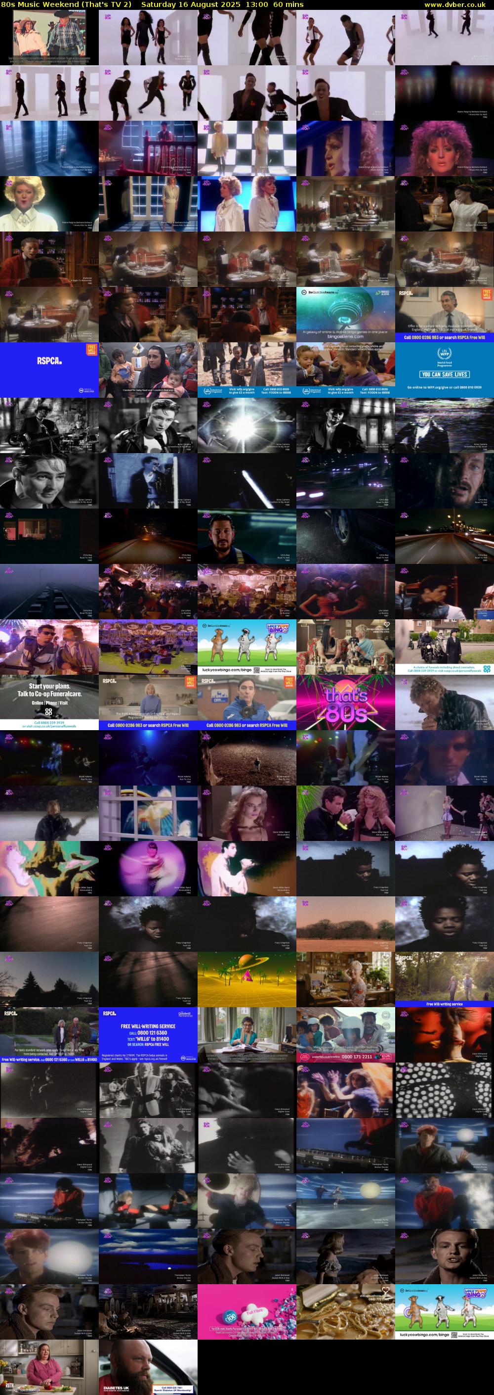80s Music Weekend (That's TV 2) Saturday 16 August 2025 13:00 - 14:00