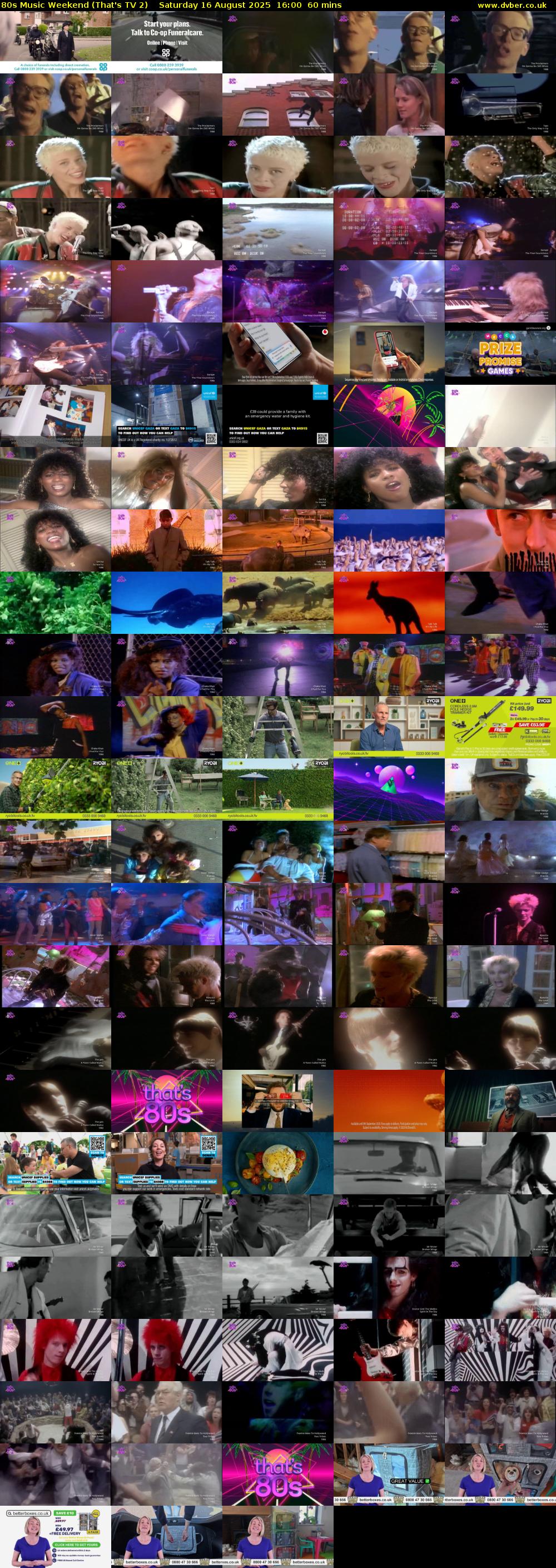 80s Music Weekend (That's TV 2) Saturday 16 August 2025 16:00 - 17:00