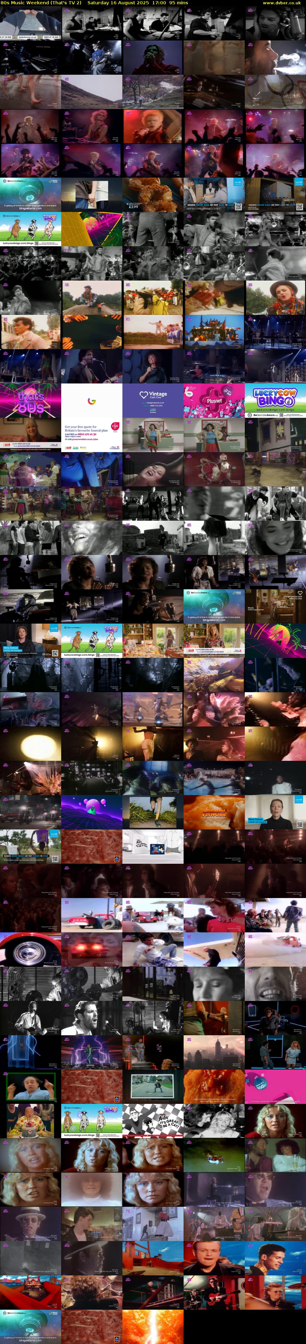 80s Music Weekend (That's TV 2) Saturday 16 August 2025 17:00 - 18:35