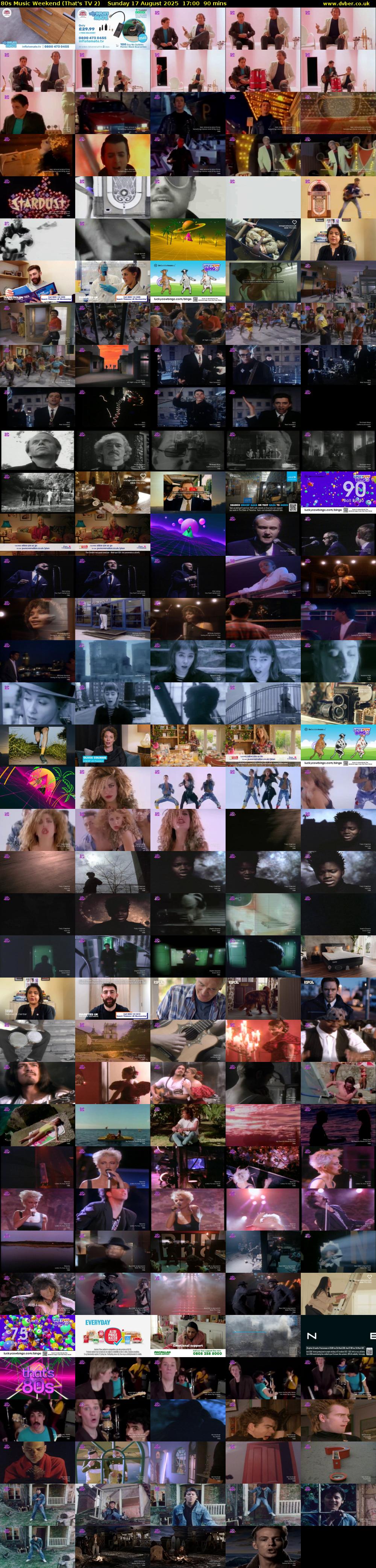80s Music Weekend (That's TV 2) Sunday 17 August 2025 17:00 - 18:30