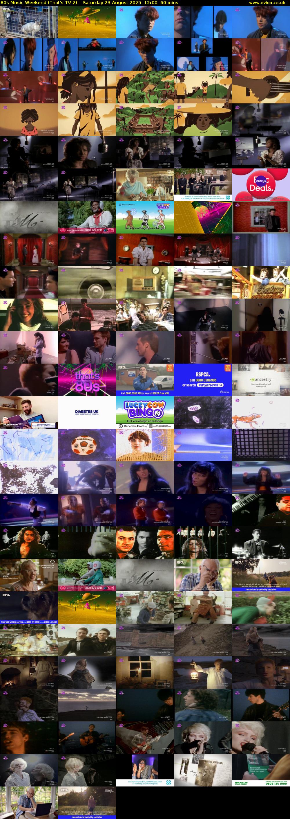 80s Music Weekend (That's TV 2) Saturday 23 August 2025 12:00 - 13:00