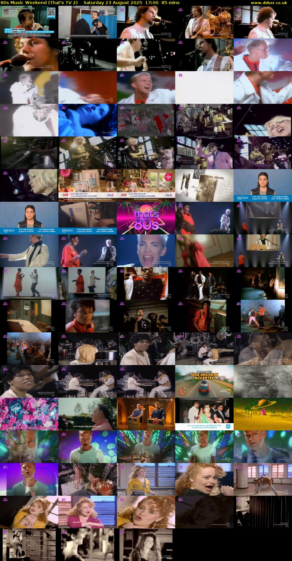 80s Music Weekend (That's TV 2) Saturday 23 August 2025 17:00 - 18:25