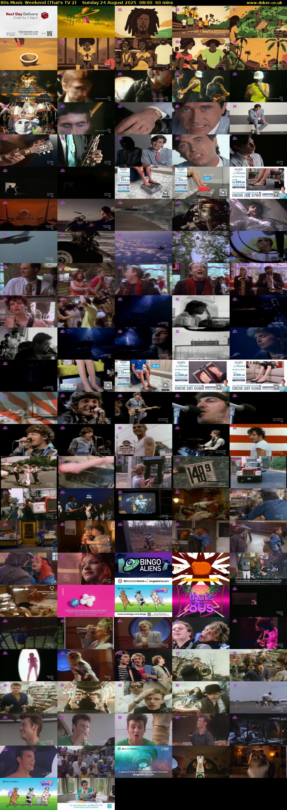 80s Music Weekend (That's TV 2) Sunday 24 August 2025 08:00 - 09:00