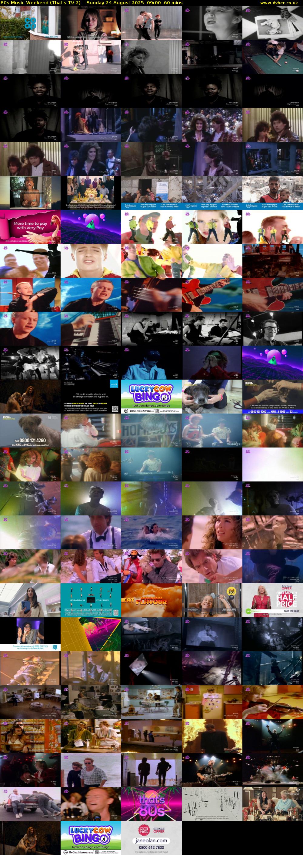 80s Music Weekend (That's TV 2) Sunday 24 August 2025 09:00 - 10:00
