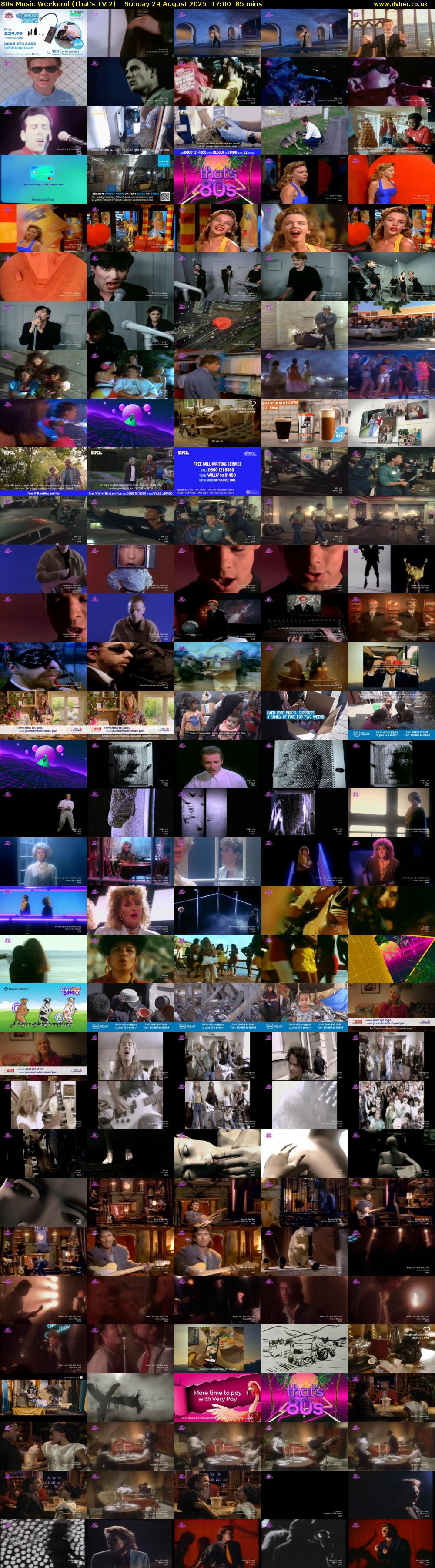 80s Music Weekend (That's TV 2) Sunday 24 August 2025 17:00 - 18:25