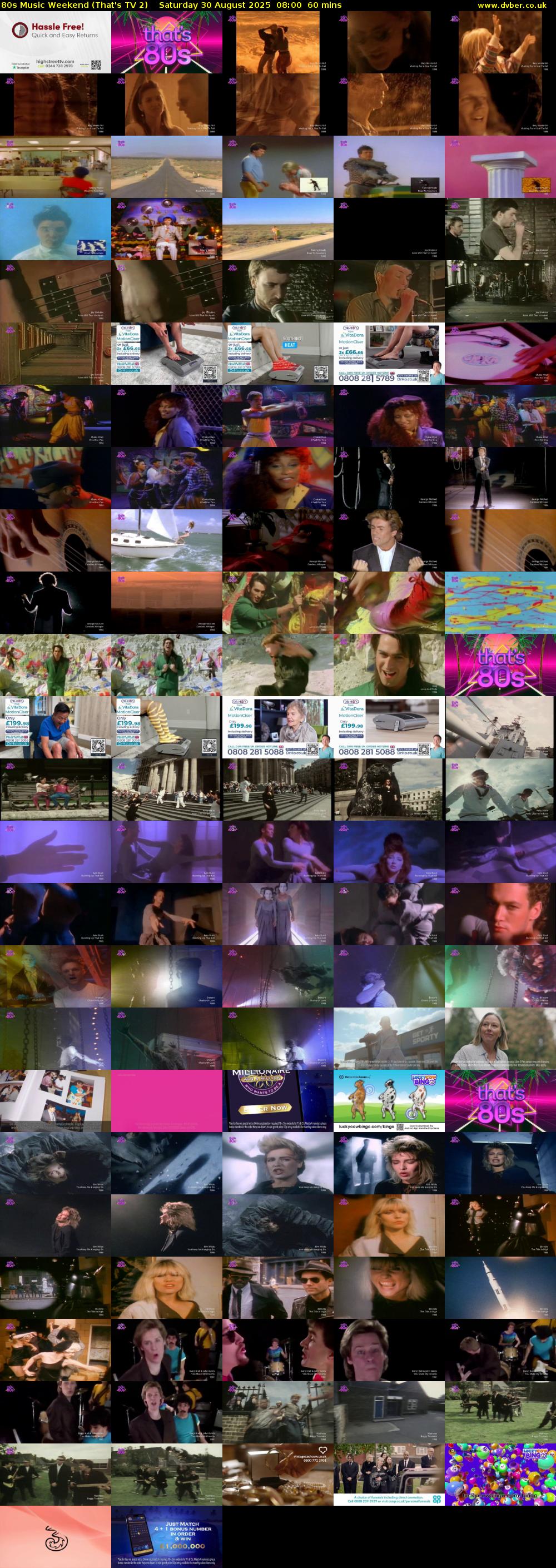 80s Music Weekend (That's TV 2) Saturday 30 August 2025 08:00 - 09:00