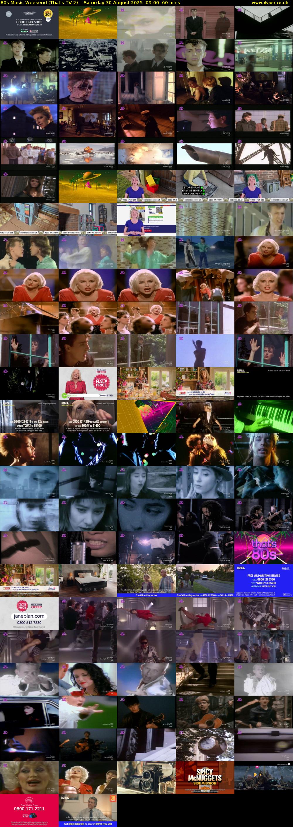 80s Music Weekend (That's TV 2) Saturday 30 August 2025 09:00 - 10:00