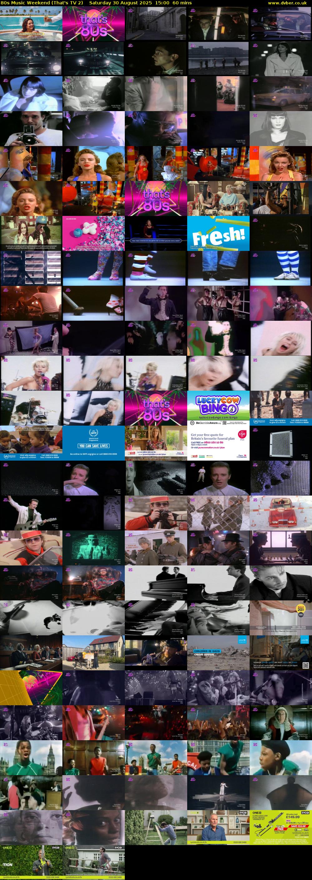 80s Music Weekend (That's TV 2) Saturday 30 August 2025 15:00 - 16:00