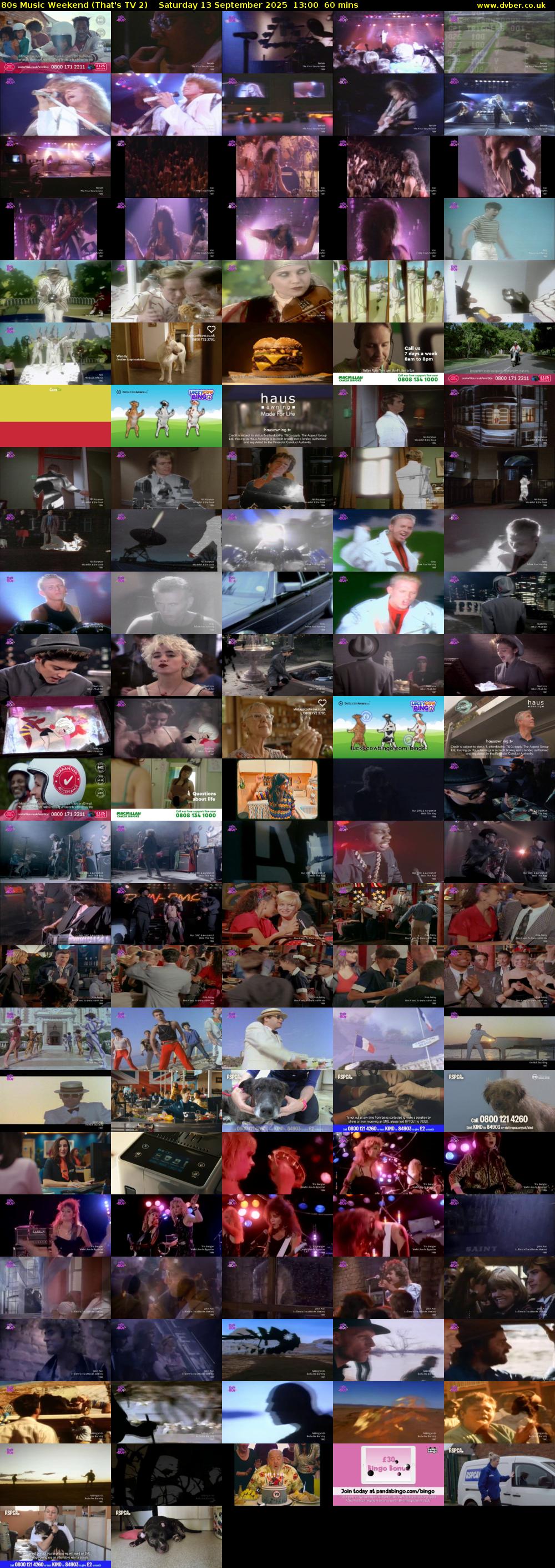 80s Music Weekend (That's TV 2) Saturday 13 September 2025 13:00 - 14:00