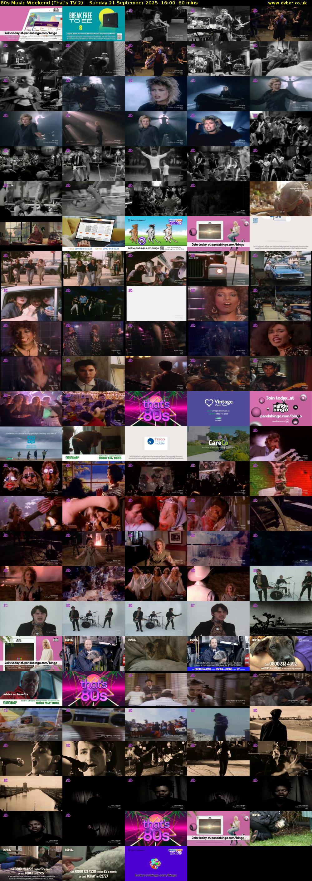 80s Music Weekend (That's TV 2) Sunday 21 September 2025 16:00 - 17:00