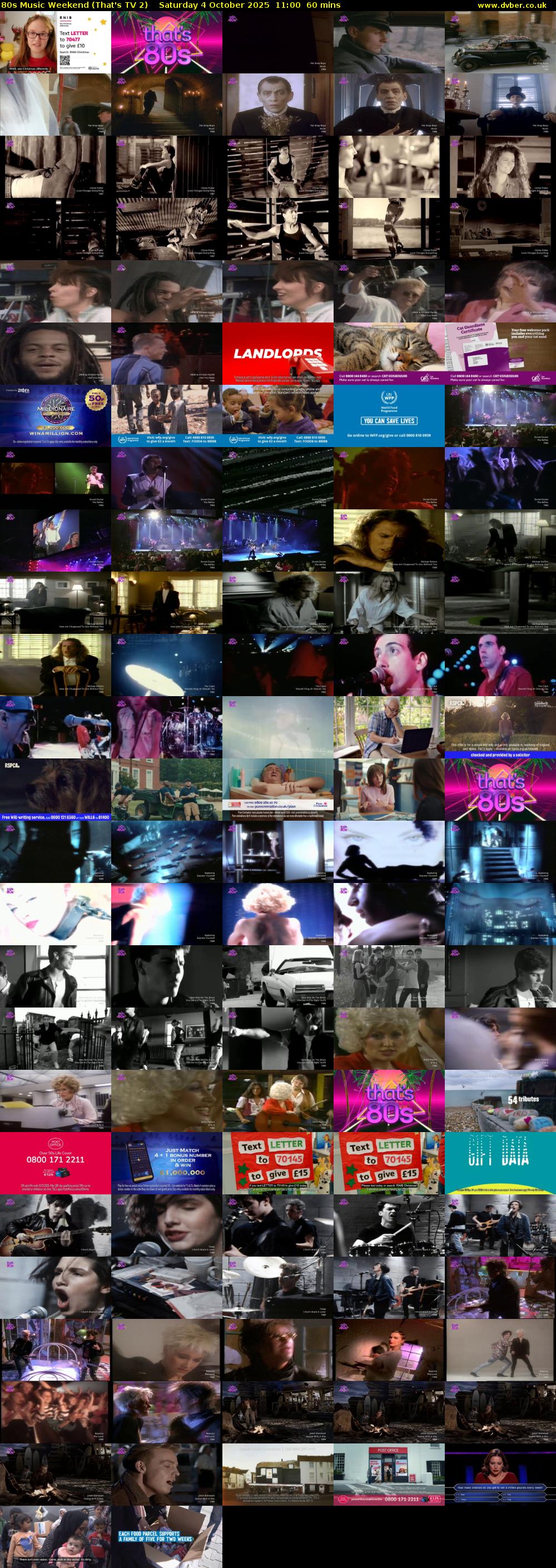80s Music Weekend (That's TV 2) Saturday 4 October 2025 11:00 - 12:00