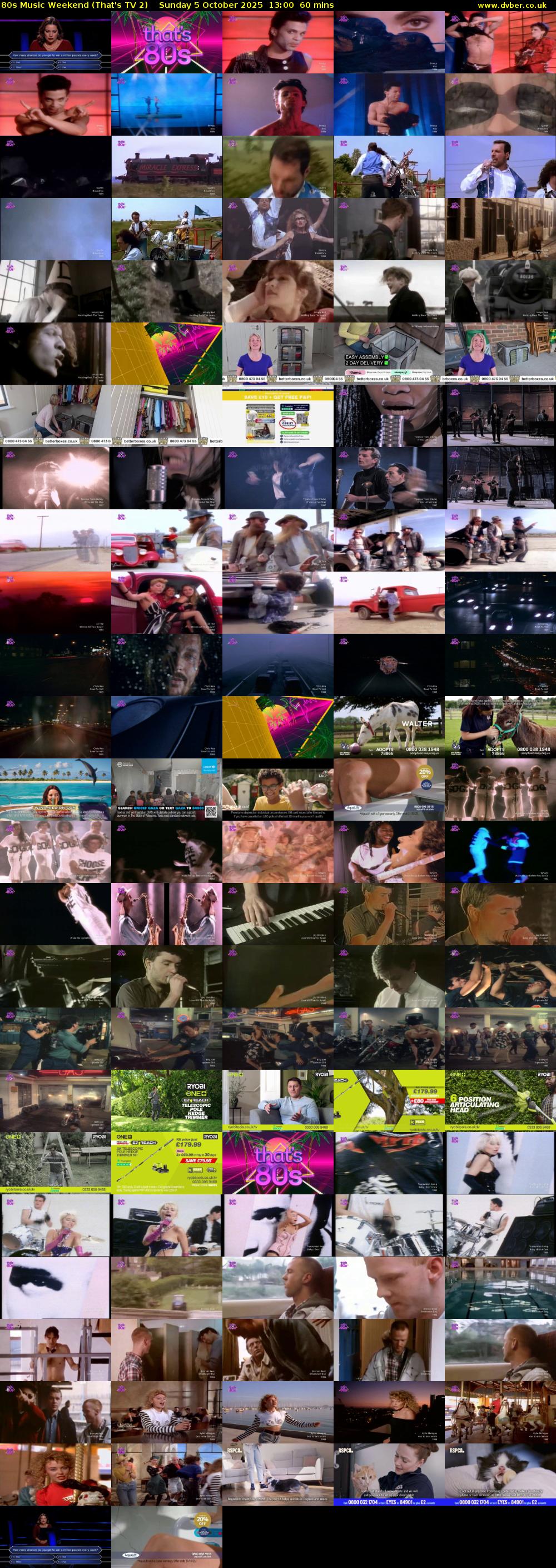 80s Music Weekend (That's TV 2) Sunday 5 October 2025 13:00 - 14:00