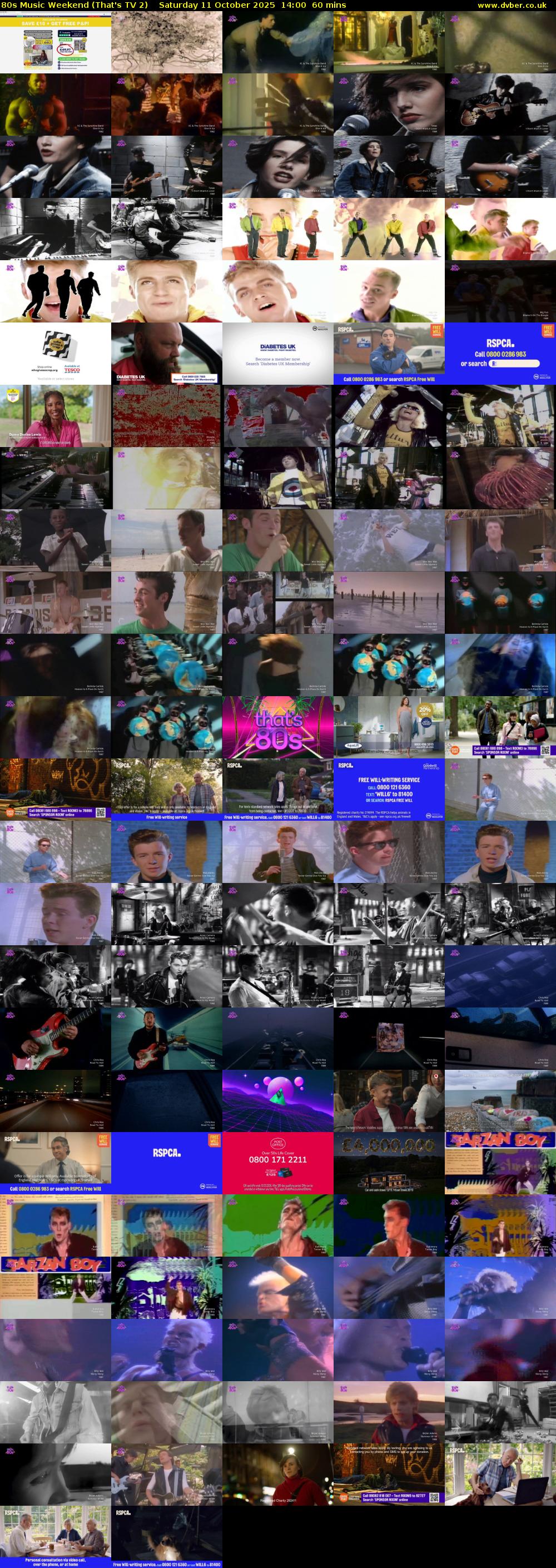 80s Music Weekend (That's TV 2) Saturday 11 October 2025 14:00 - 15:00