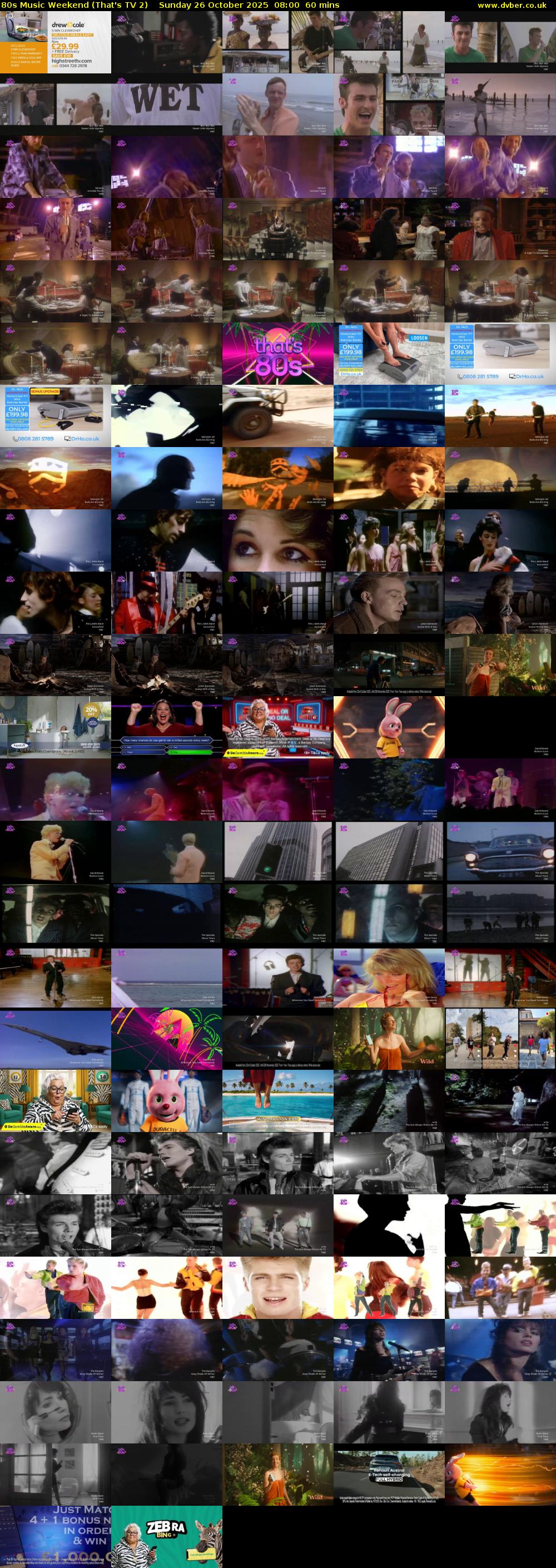 80s Music Weekend (That's TV 2) Sunday 26 October 2025 08:00 - 09:00