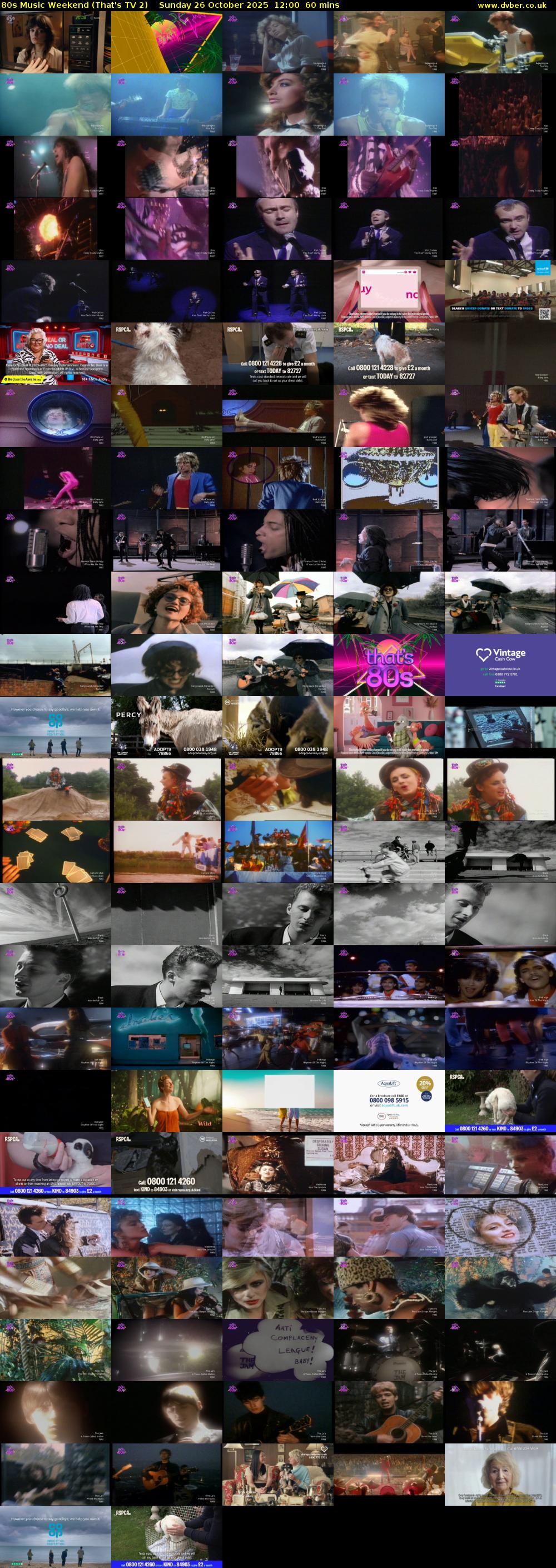 80s Music Weekend (That's TV 2) Sunday 26 October 2025 12:00 - 13:00