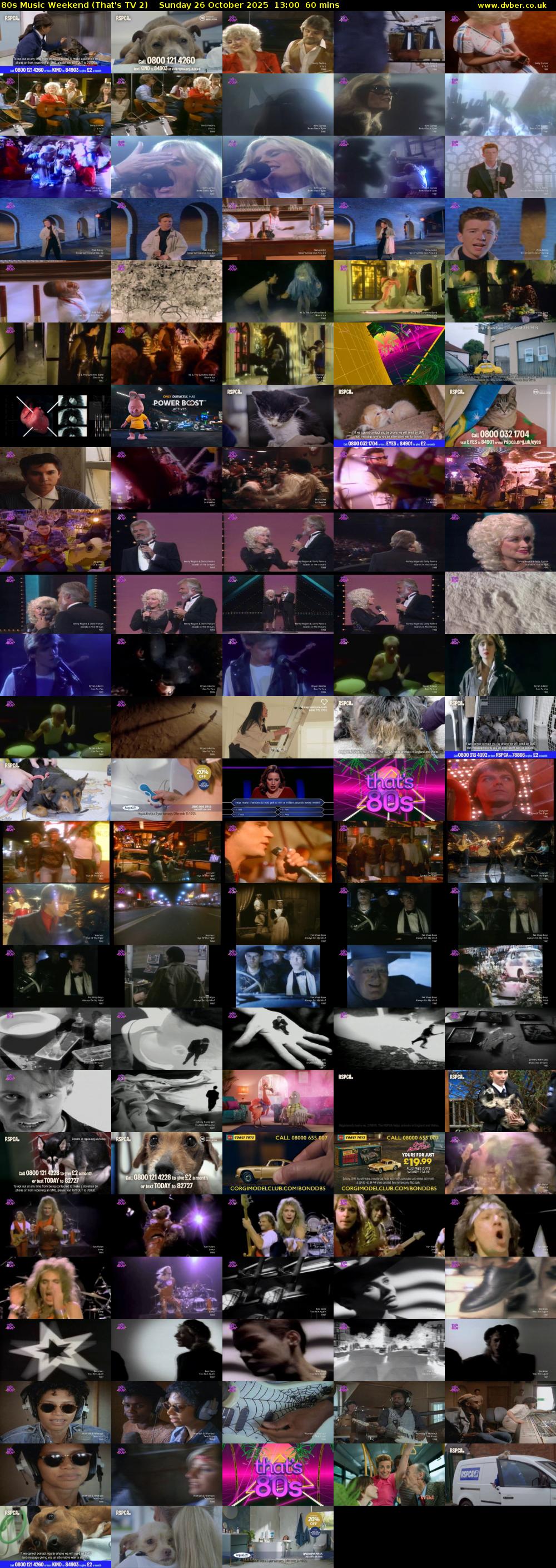 80s Music Weekend (That's TV 2) Sunday 26 October 2025 13:00 - 14:00