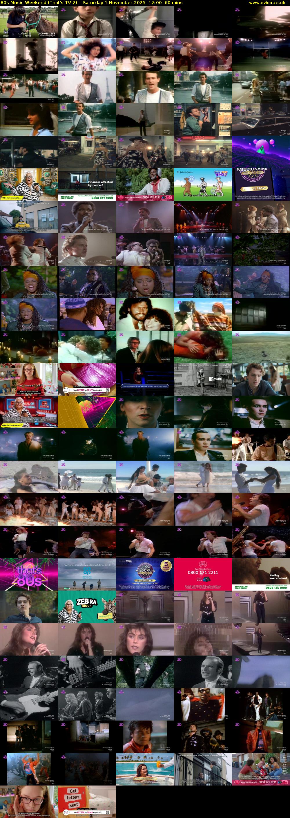 80s Music Weekend (That's TV 2) Saturday 1 November 2025 12:00 - 13:00