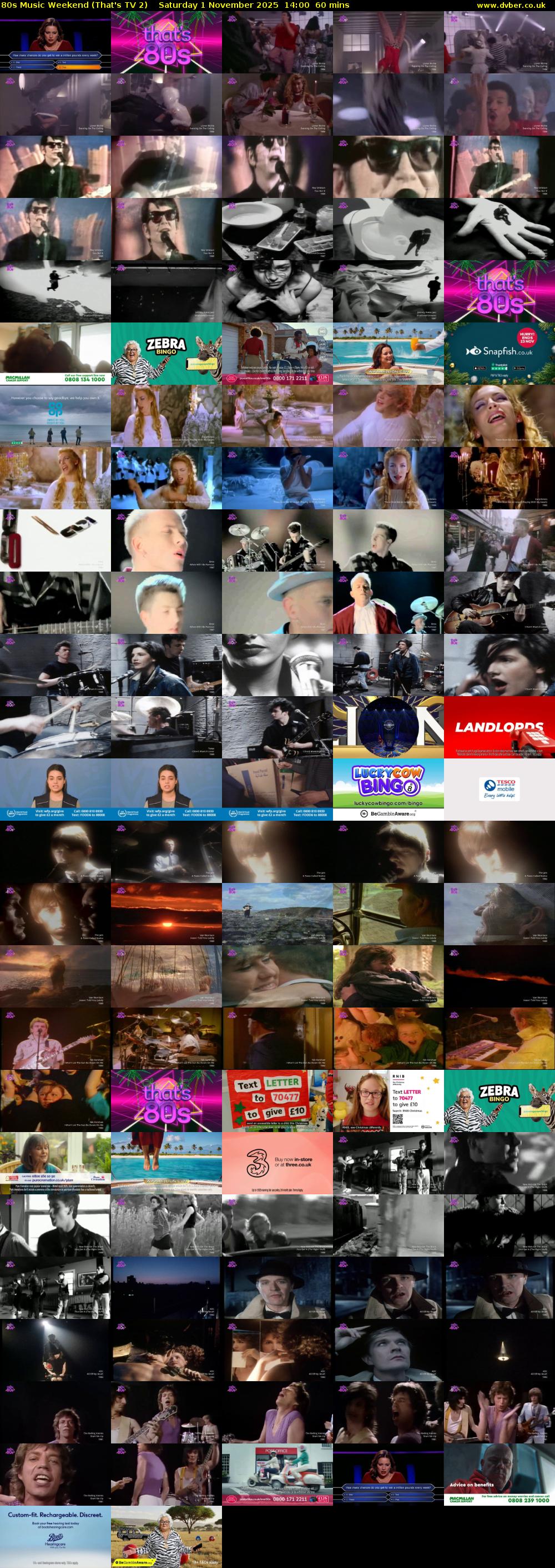 80s Music Weekend (That's TV 2) Saturday 1 November 2025 14:00 - 15:00