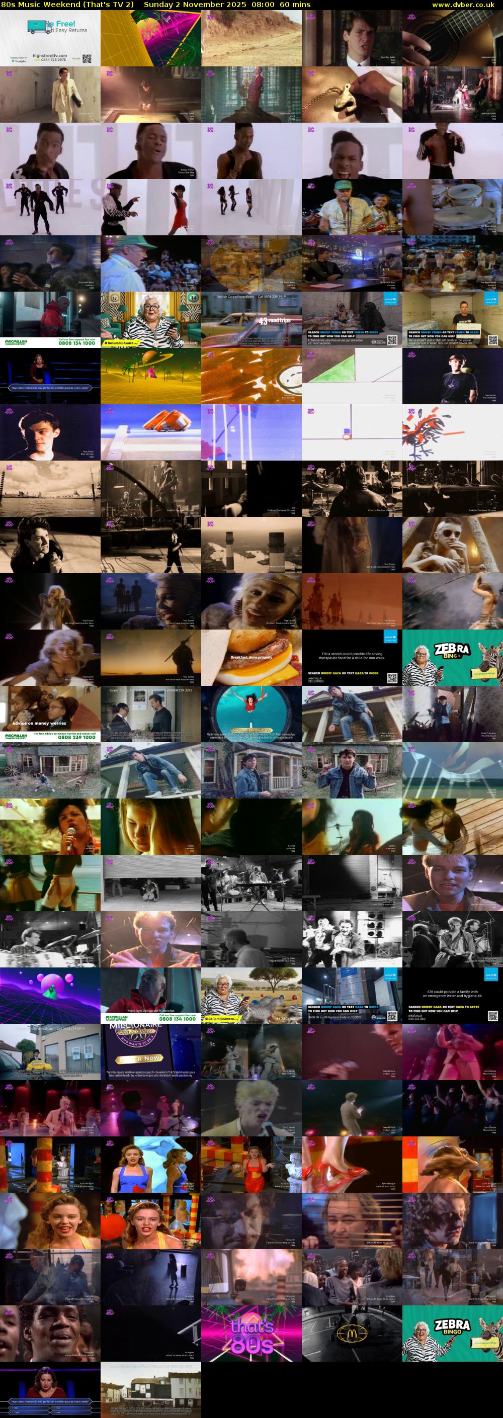 80s Music Weekend (That's TV 2) Sunday 2 November 2025 08:00 - 09:00