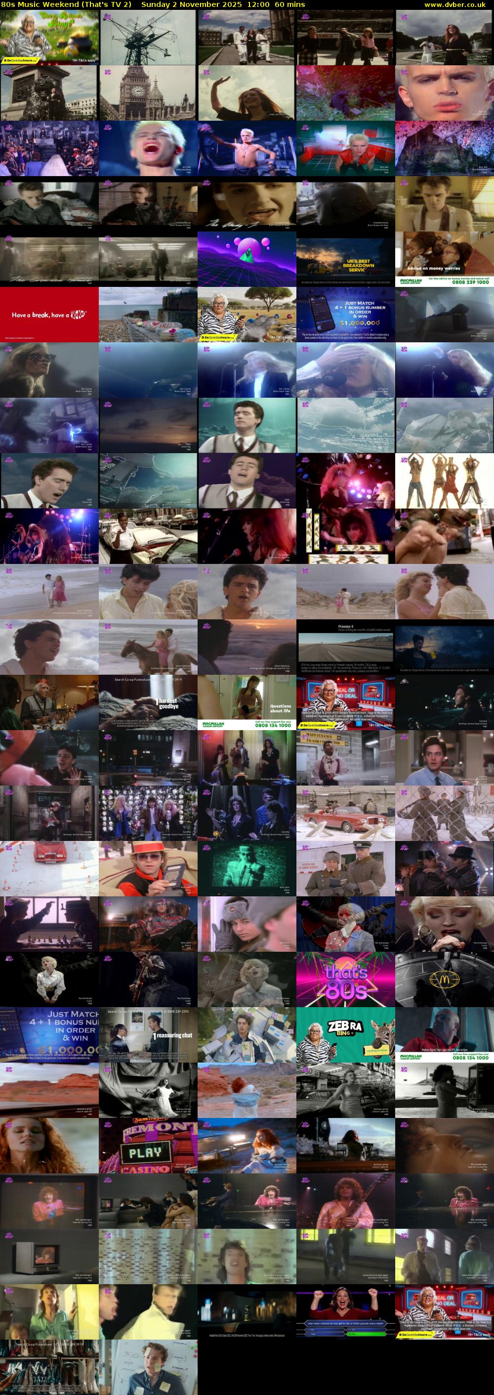 80s Music Weekend (That's TV 2) Sunday 2 November 2025 12:00 - 13:00